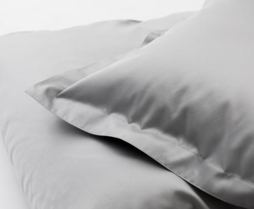 DUX sängkläder satin enfärgade grå