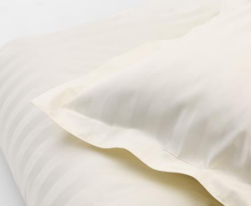 DUX sängkläder satin randiga beige