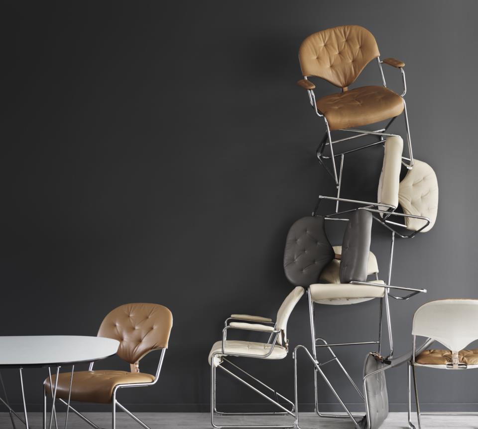Sam stol krom naturale camel