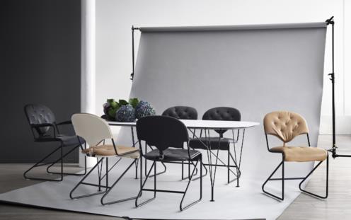 Sam chair black naturale camel