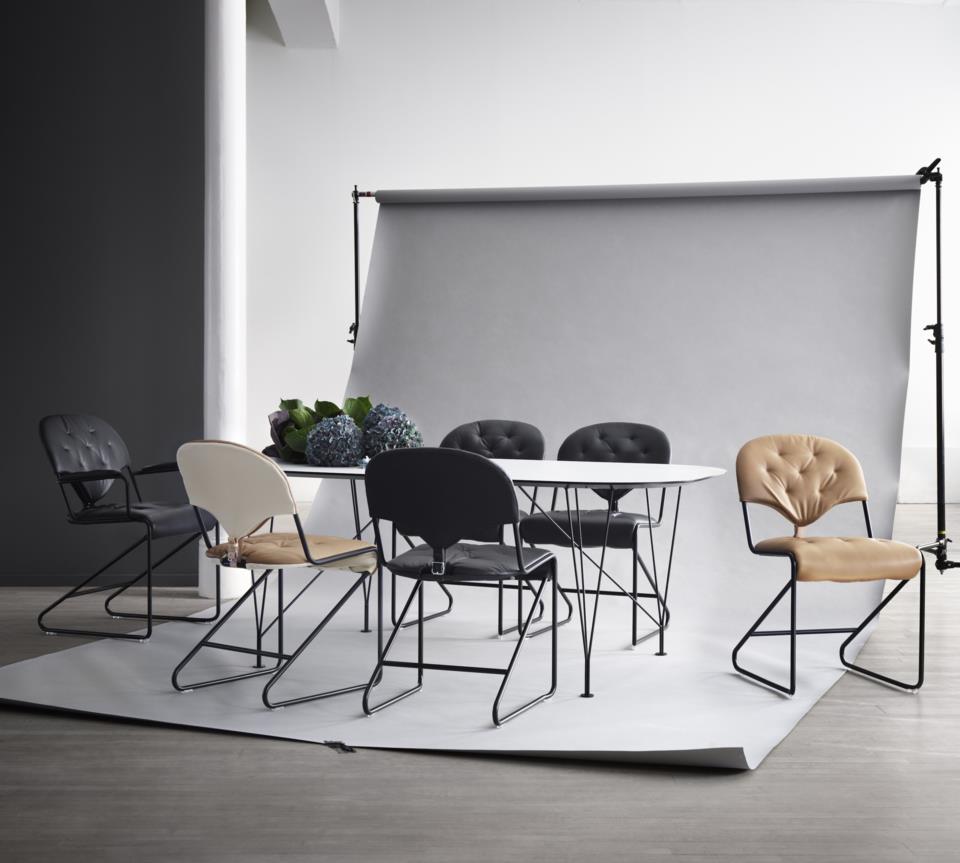Sam stol svart naturale camel