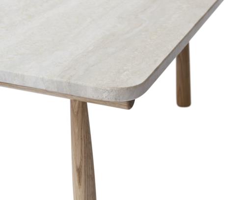 Domus bord oljad ek travertine romano